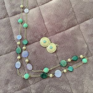 Necklace and earrings